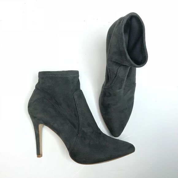 Joie Sz EU 38 Grey Suede Heels Bootie NEW - Picture 3 of 8
